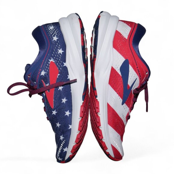 Brooks Launch 5 Running Shoe Womens Size 7 Victory Stars Stripes Limited Edition - Picture 5 of 15